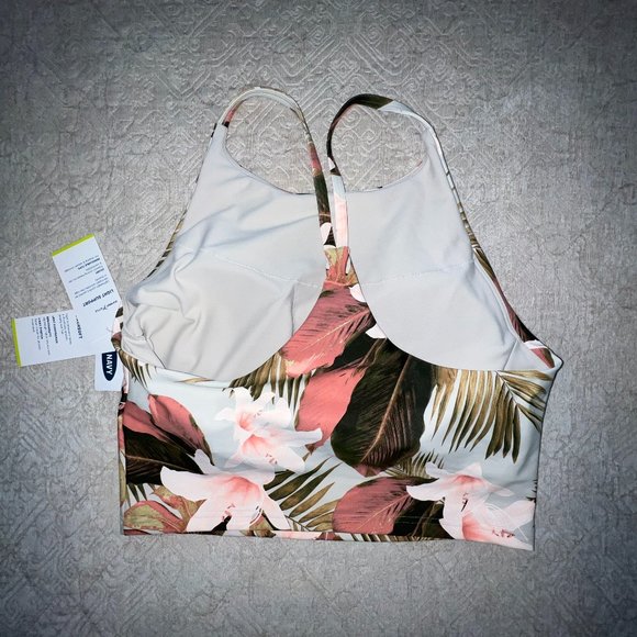 Old Navy Powersoft Light Compression Longline Racerback Top Sports Bra BNWT - Picture 2 of 2